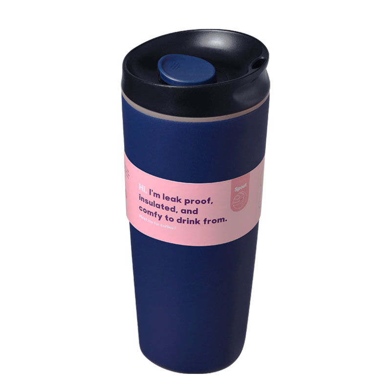 20oz Stainless Steel Tumbler with SmoothSip Slider Lid – Blue