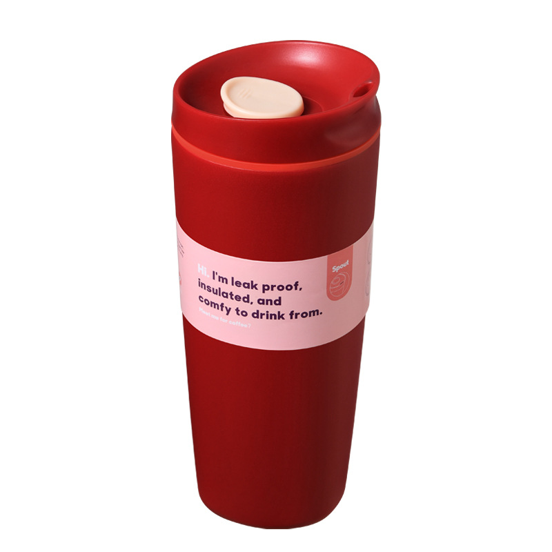 20oz Stainless Steel Tumbler with SmoothSip Slider Lid – Red