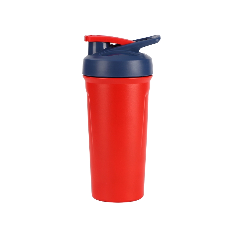 24oz 316 stainless steel shaker bottle red color