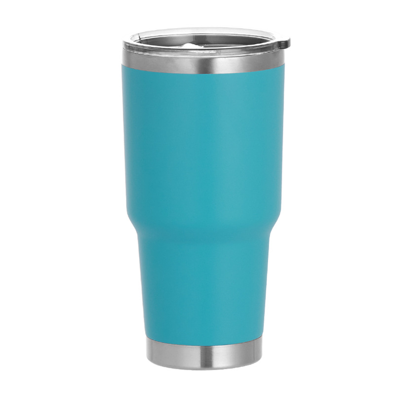30oz portable stainless steel tumbler for iced and hot drinks