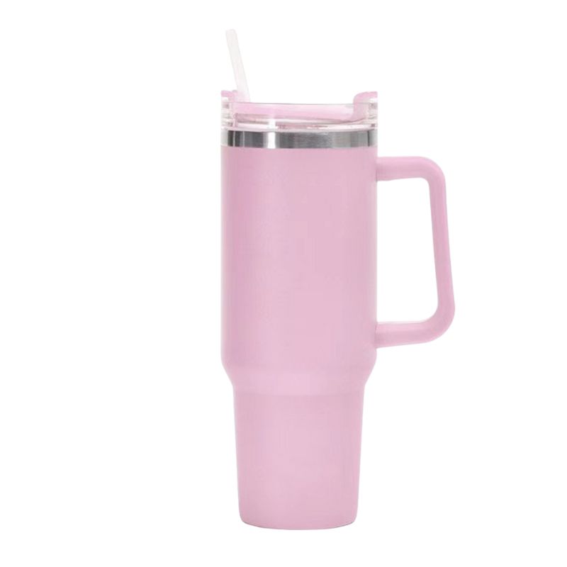 40oz double wall insulated travel mug with handle