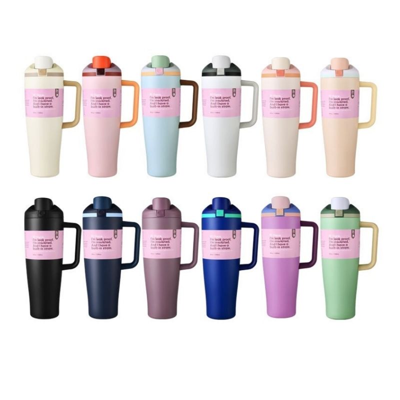 40oz insulated dual-sip bottles in multiple colors for bulk wholesale