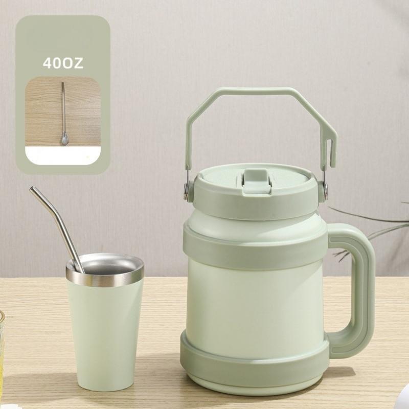 40oz light green insulated water jug
