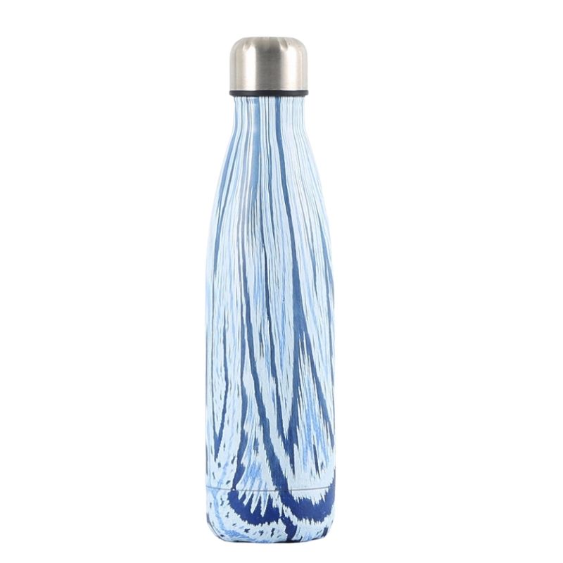 Cola-shaped insulated bottle front view