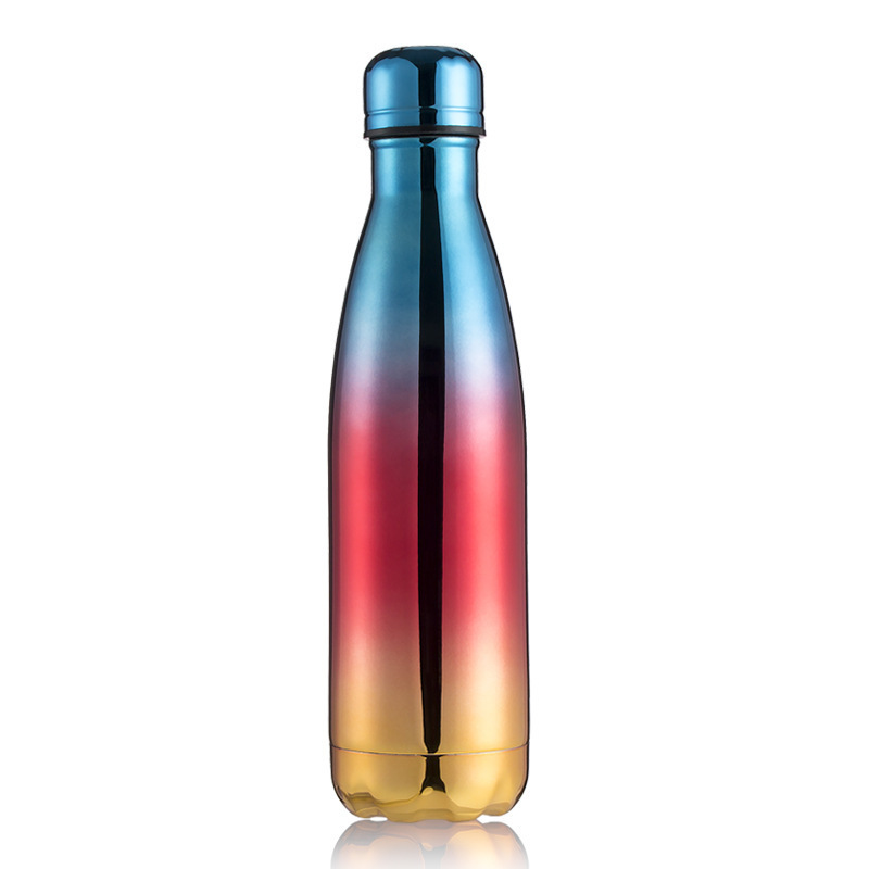 Electroplated finish stainless steel cola bottle
