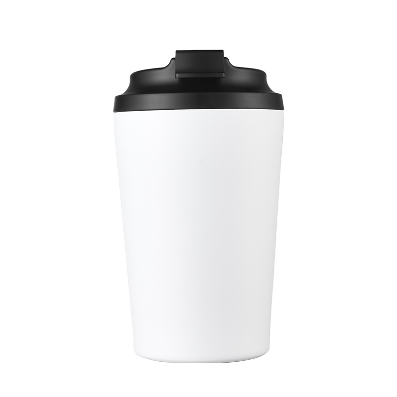Insulated milk mug 12oz stainless steel – white version