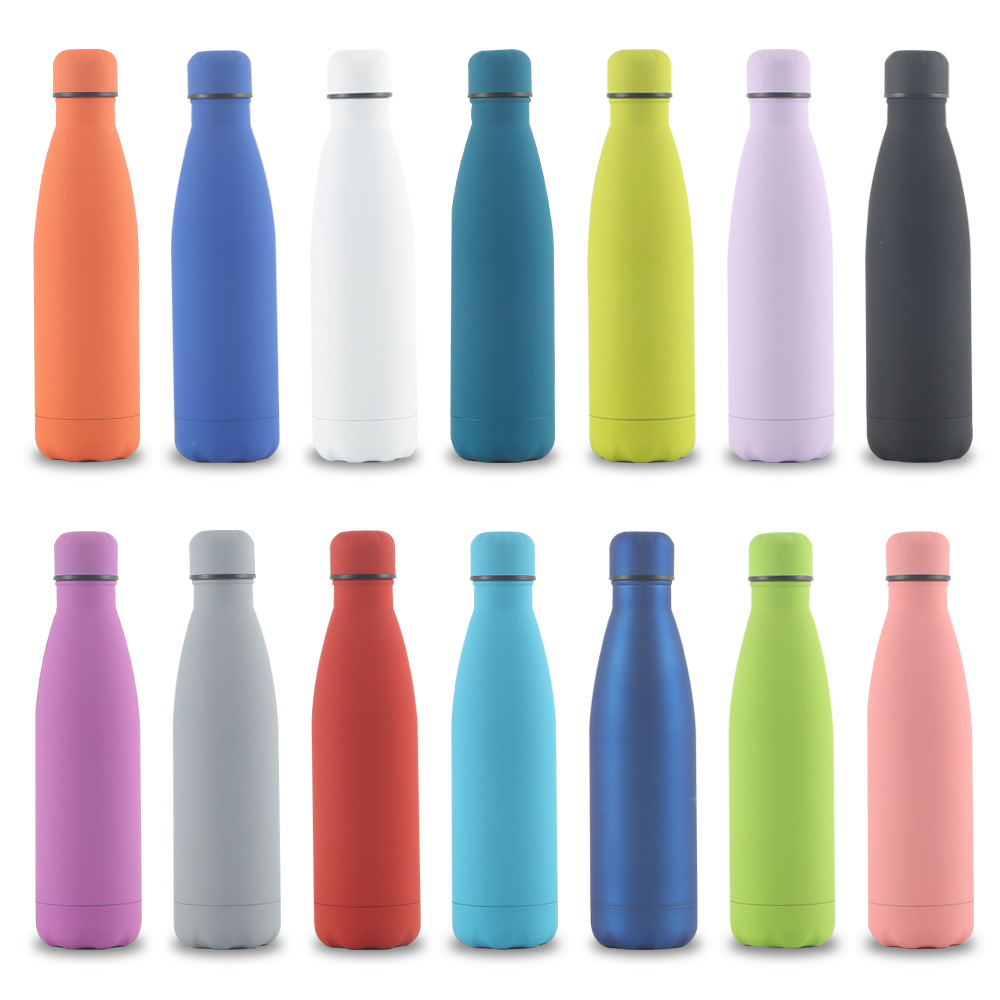 Multi-color cola-shaped insulated bottles