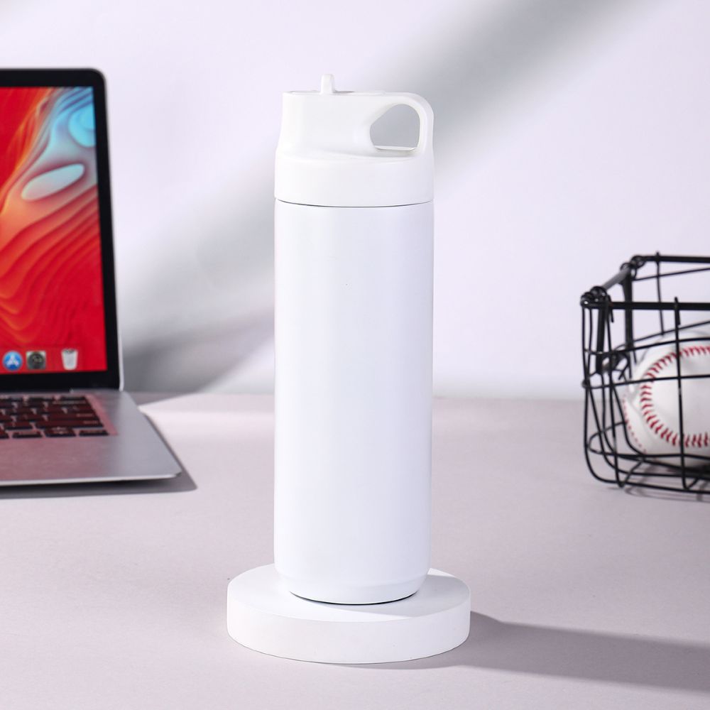 Stainless steel insulated bottle lineup with straw lid