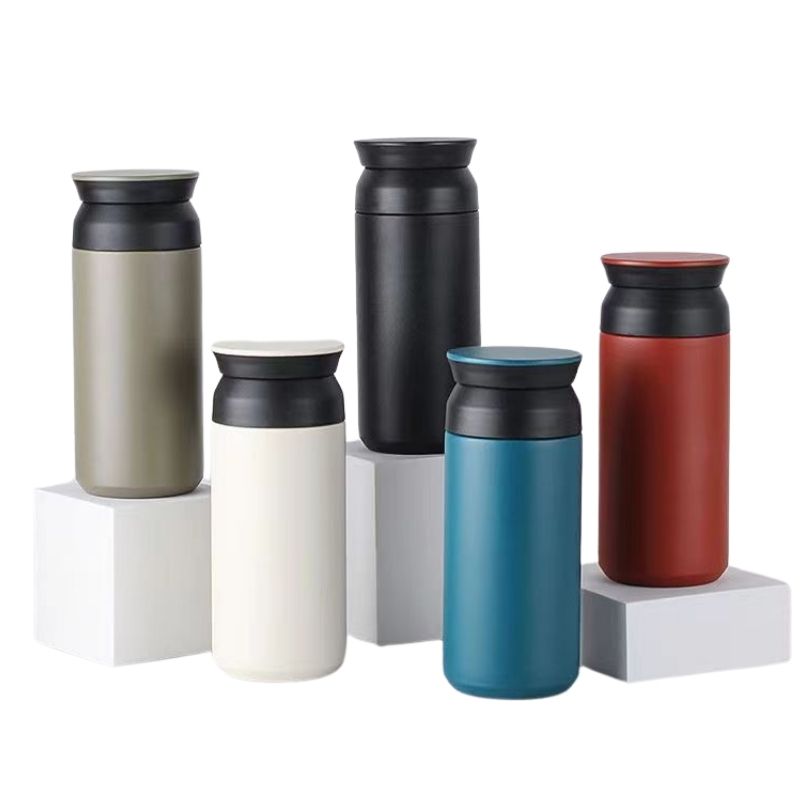 Wide-Mouth Twist-Off Stainless Steel Bottle with Flat Screw Lid
