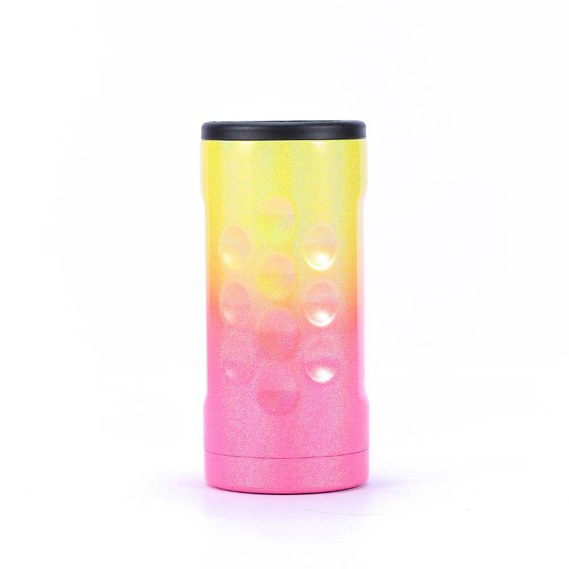 Wide-mouth lid for insulated stainless steel can holder and coffee cup