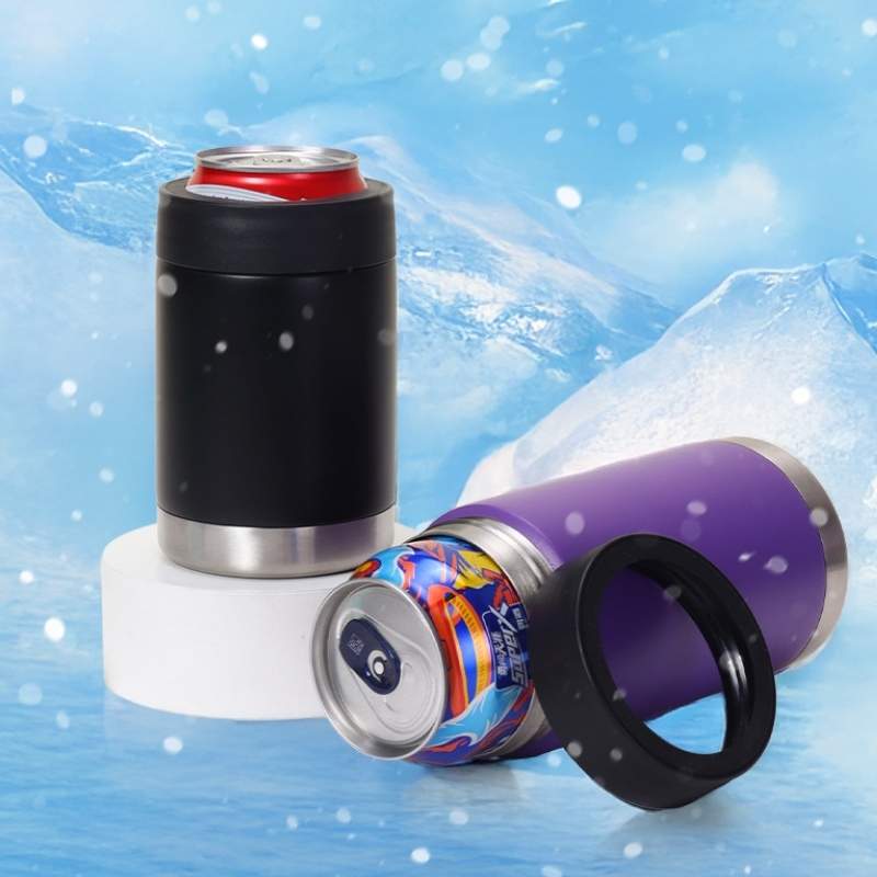 12oz 14oz 16oz stainless steel multi lid can cooler with bottle opener