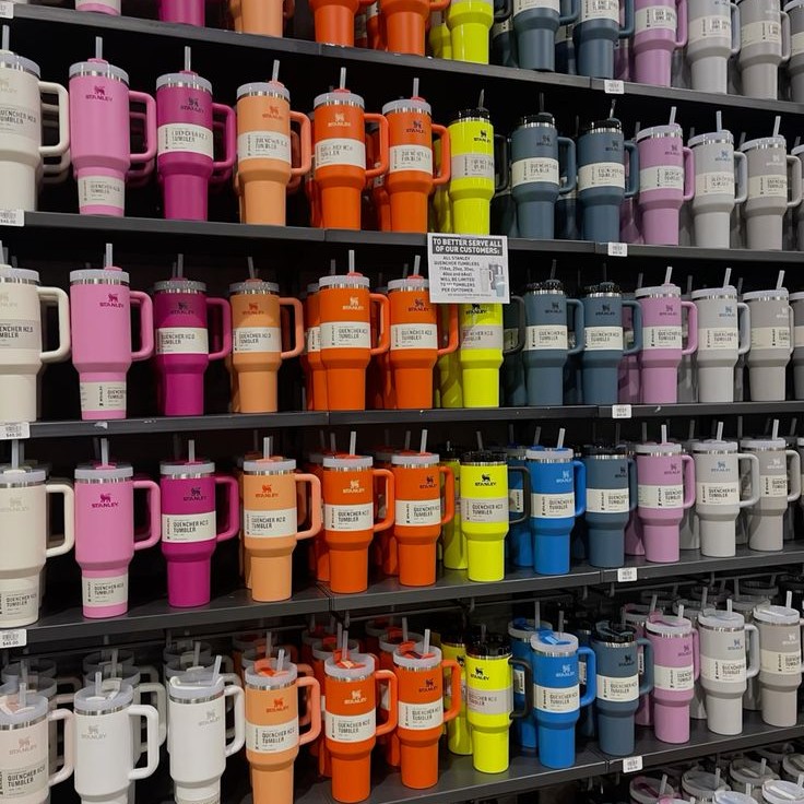 store shelf tumblers display