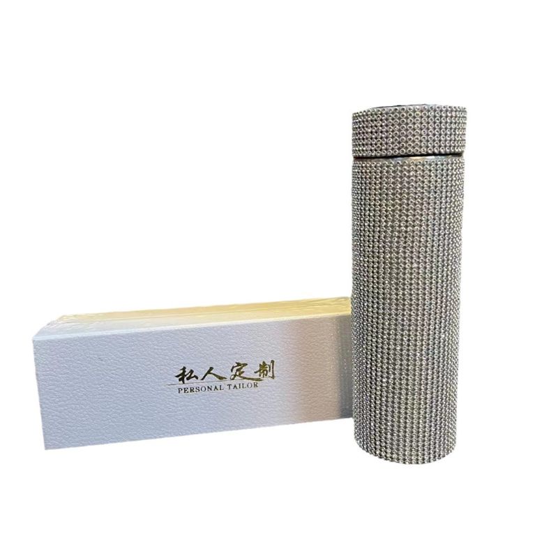 17oz smart resin rhinestone stainless steel insulated bottle with gift box