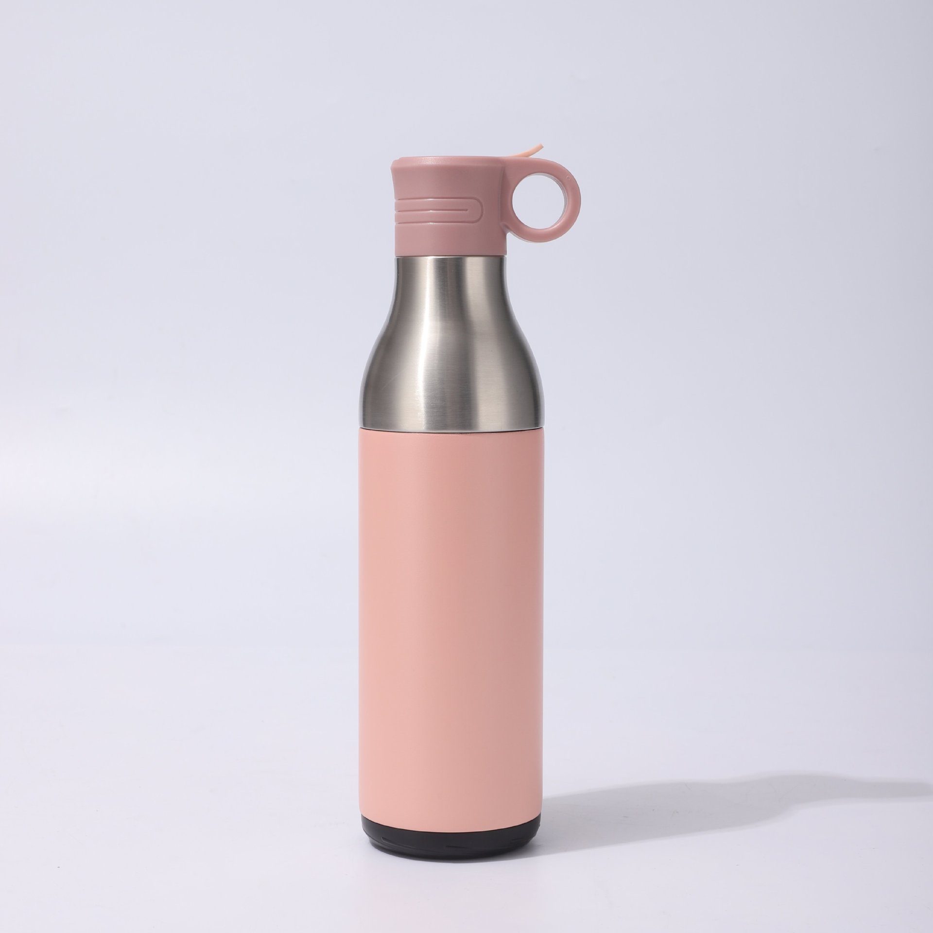 2-in-1 insulated water bottle with spout lid and carry ring (pink)