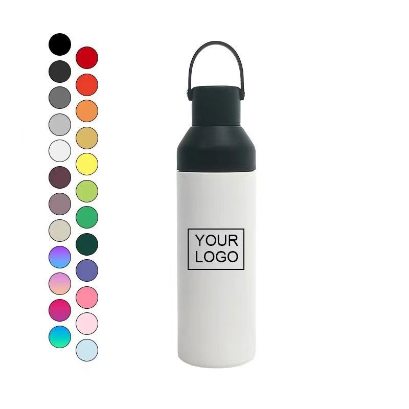 Custom logo insulated bottle with color options swatch chart