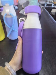 Customer photo of purple 17oz kids stainless steel insulated bottle with carry strap and dual-drink lid