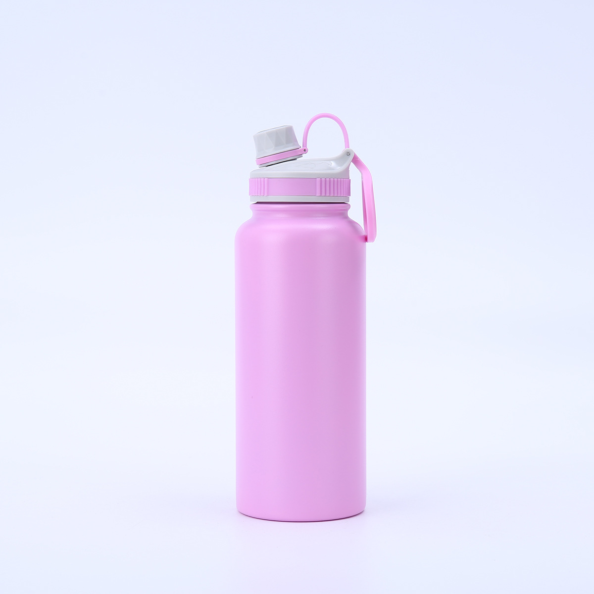 Violet 32oz insulated bottle with spout lid and carry handle