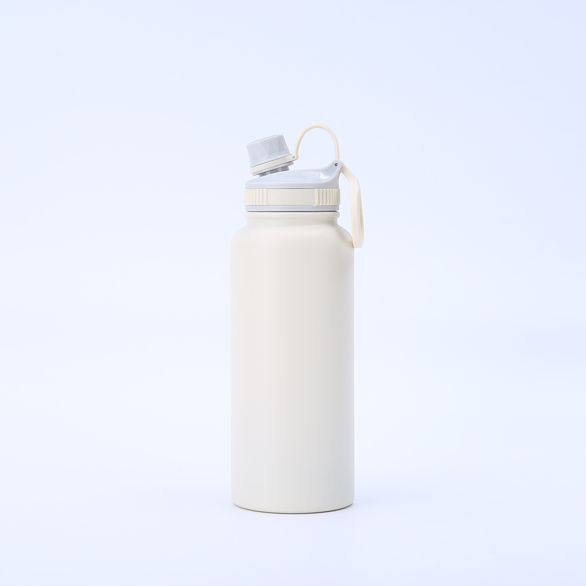 White 32oz insulated bottle with spout lid and carry handle