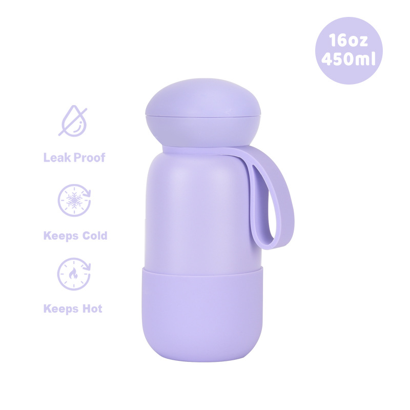 lavender dome lid insulated water bottle 16oz