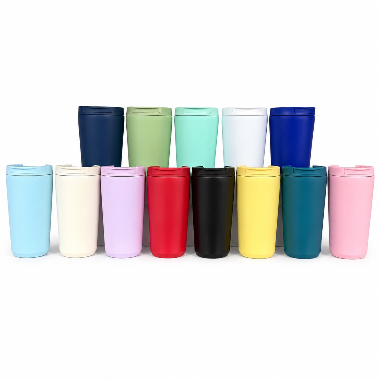multi-color 12oz insulated coffee tumblers without straws for small-batch logo customization