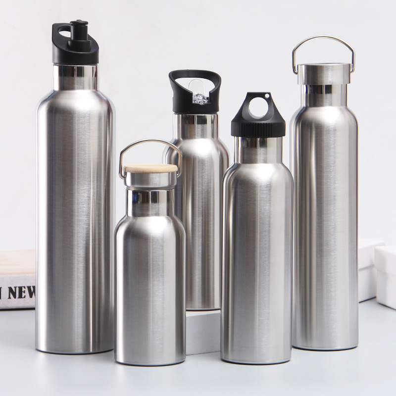 stainless steel insulated bottle series with multiple lid options