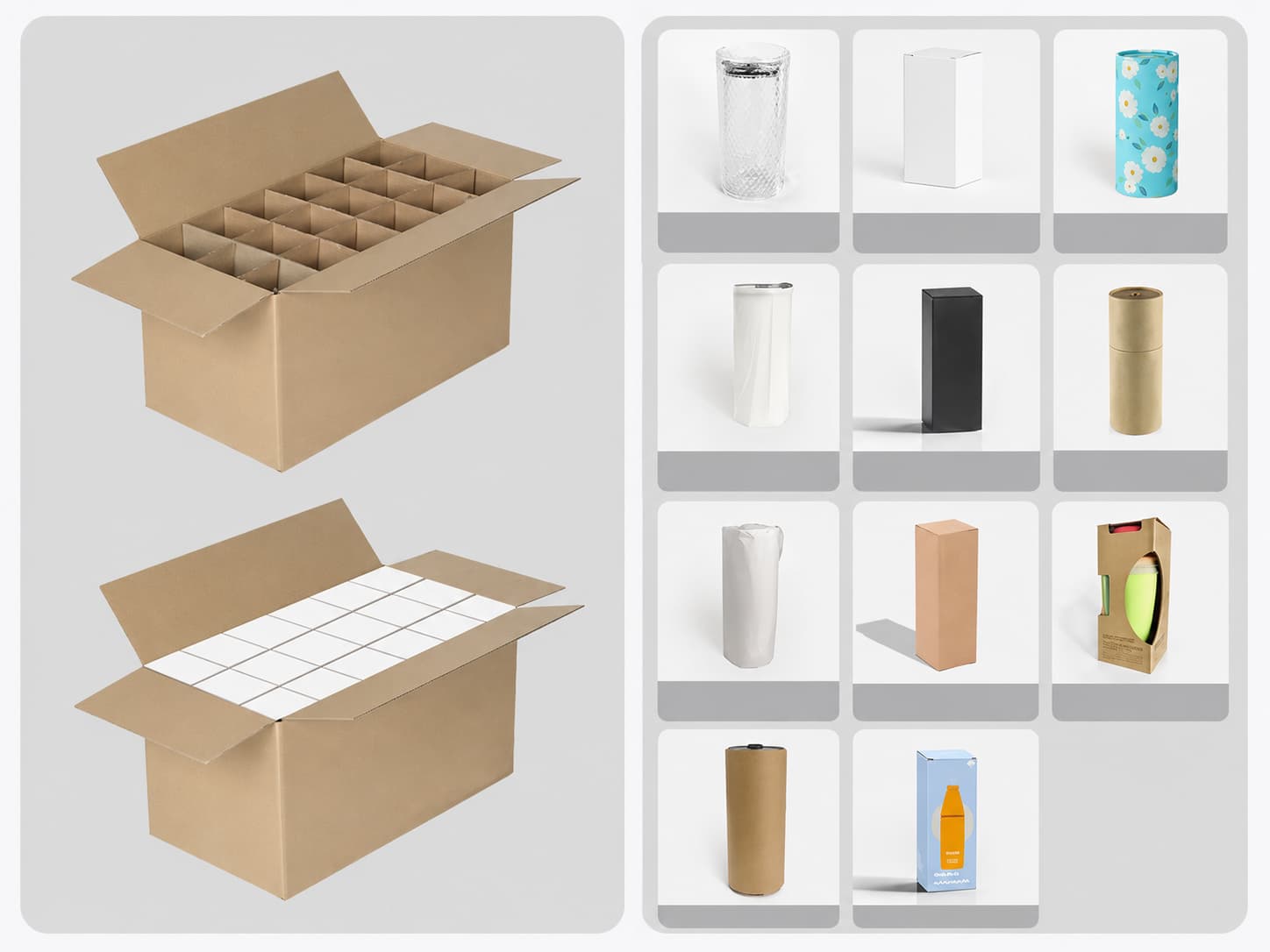 Custom packaging options for dual sip lid insulated bottles including carton boxes white boxes kraft tubes and retail packaging sleeves